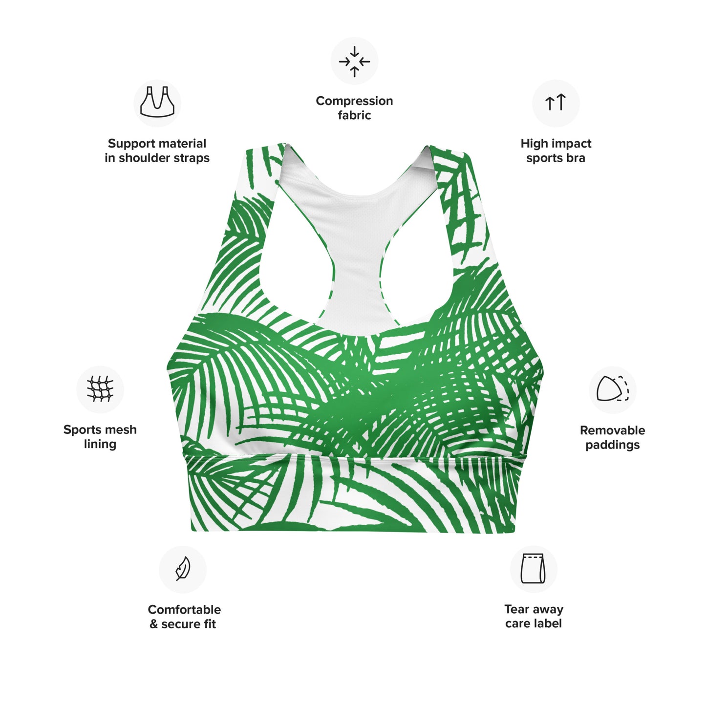 Sports Bra with Tropical Vibe