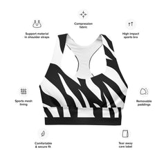 Zebra Print Yoga Apparel Sports Bra