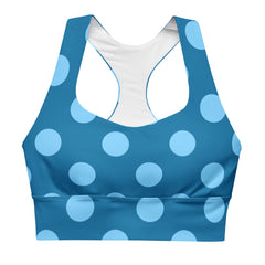 Blue Polka Dots Sports Bra | Fitness Bra, lioness-love