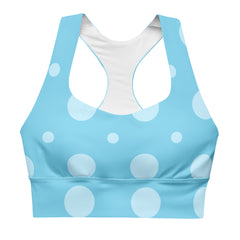 Baby Blue Polka Dots Sports Bra | Fitness Bra lioness-love