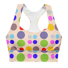 Vintage Polka Dots Sports Bra | Women Polka Dot Sports Bra, lioness-love