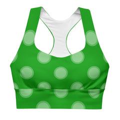 Green Polka Dots Sports Bra | Racerback Bra | Training Bra, lioness-love