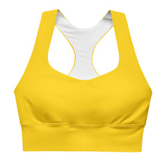 Women’s Longline Yellow Sports Bra, lioness-love