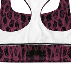 Introducing our Leopard Print Longline Sports Bra, a fierce and functional addition to your activewear collection. 