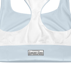 Seamless Longline Sports Bra, Baby Blue, lioness-love