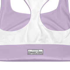 Lavender Longline Push Up Sports Bra, lioness-love