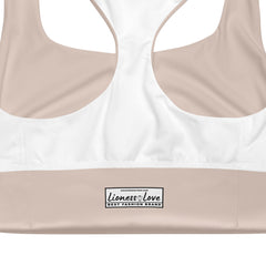 Solid Neutral Longline Sports Bra, lioness-love