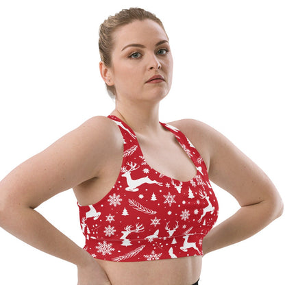 Christmas in July Longline Sports Bra