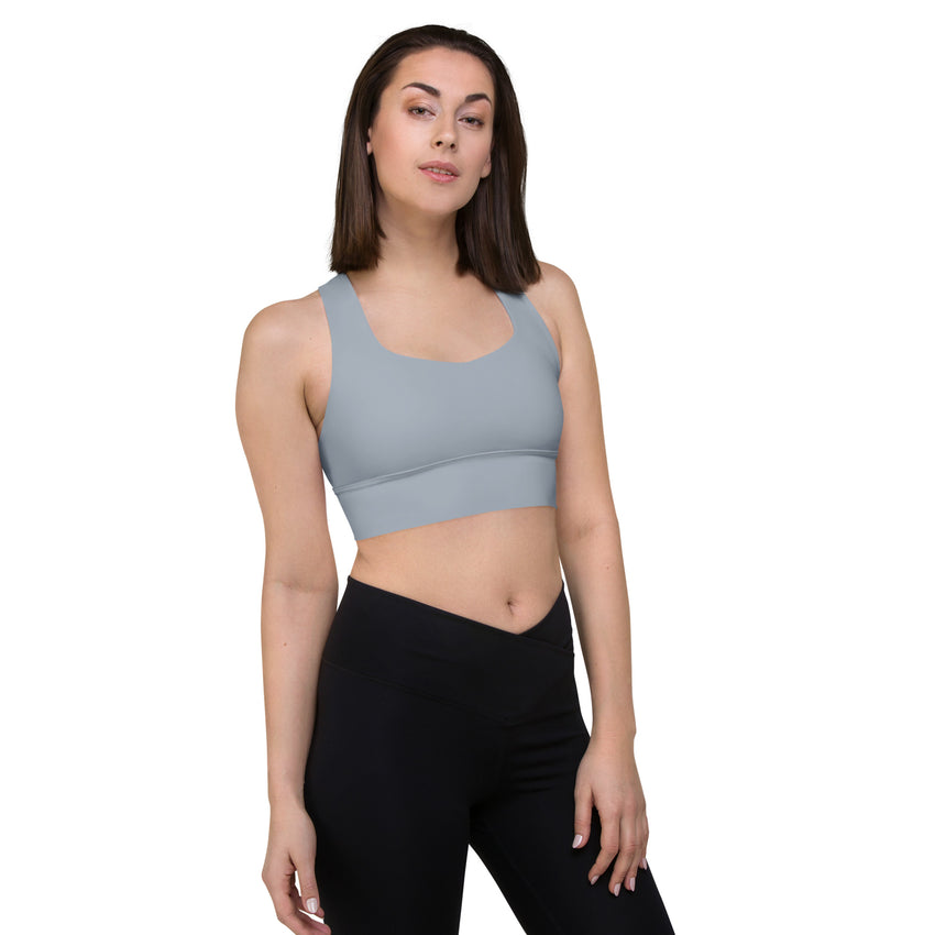 Seamless Longline Grey Sports Bra, lioness-love