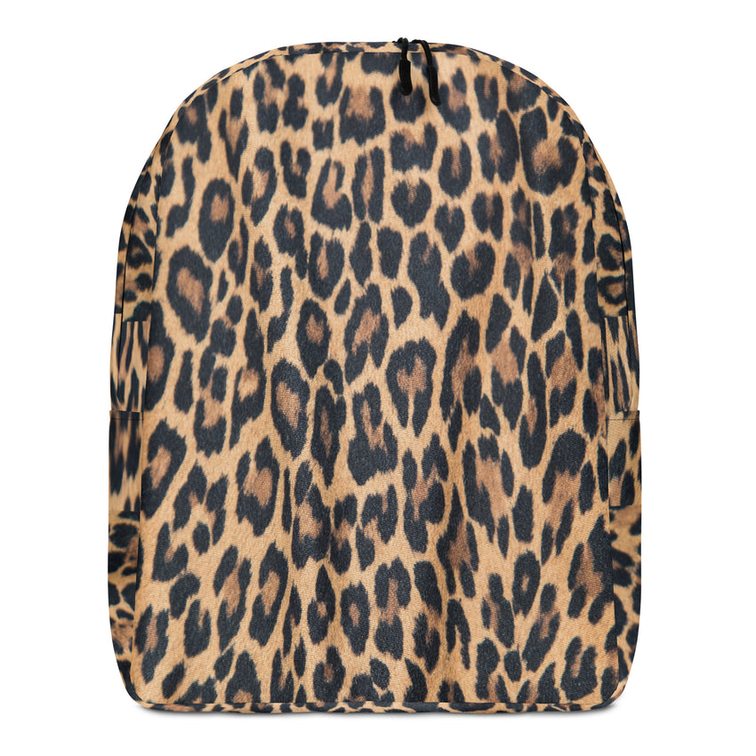 Minimalist Backpack Leopard Print