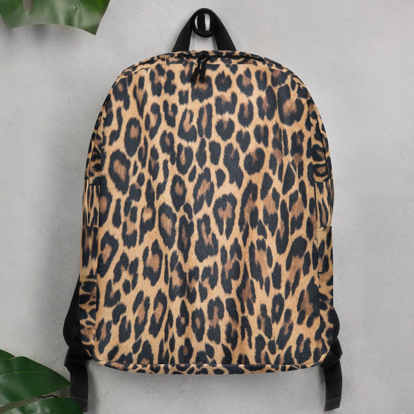 Minimalist Backpack Leopard Print