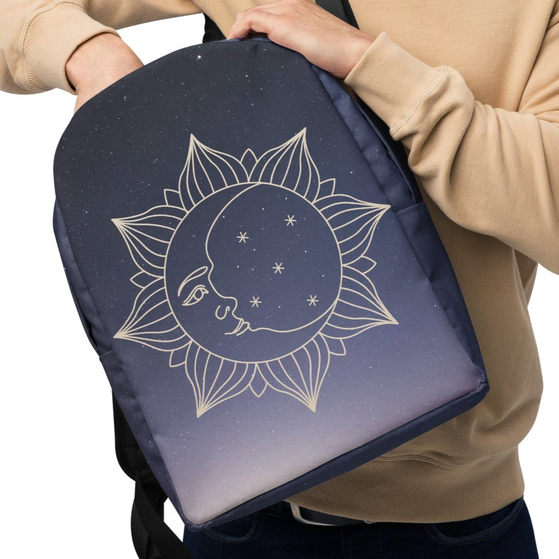 Minimalist Backpack Sun and Moon