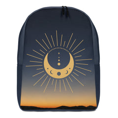 Minimalist Backpack Sunset Mountain
