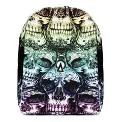 Minimalist Backpack Skulls Design