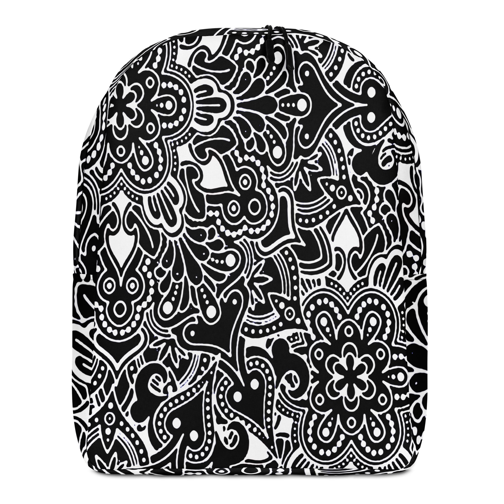 Minimalist Backpack Artsy Paisley Design