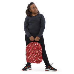 Minimalist Backpack Christmas Red Stars