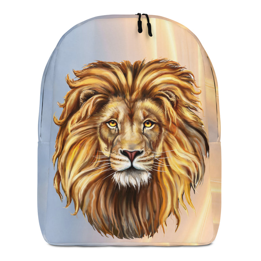 Minimalist Backpack Cool Lion Colorful King of the Jungle