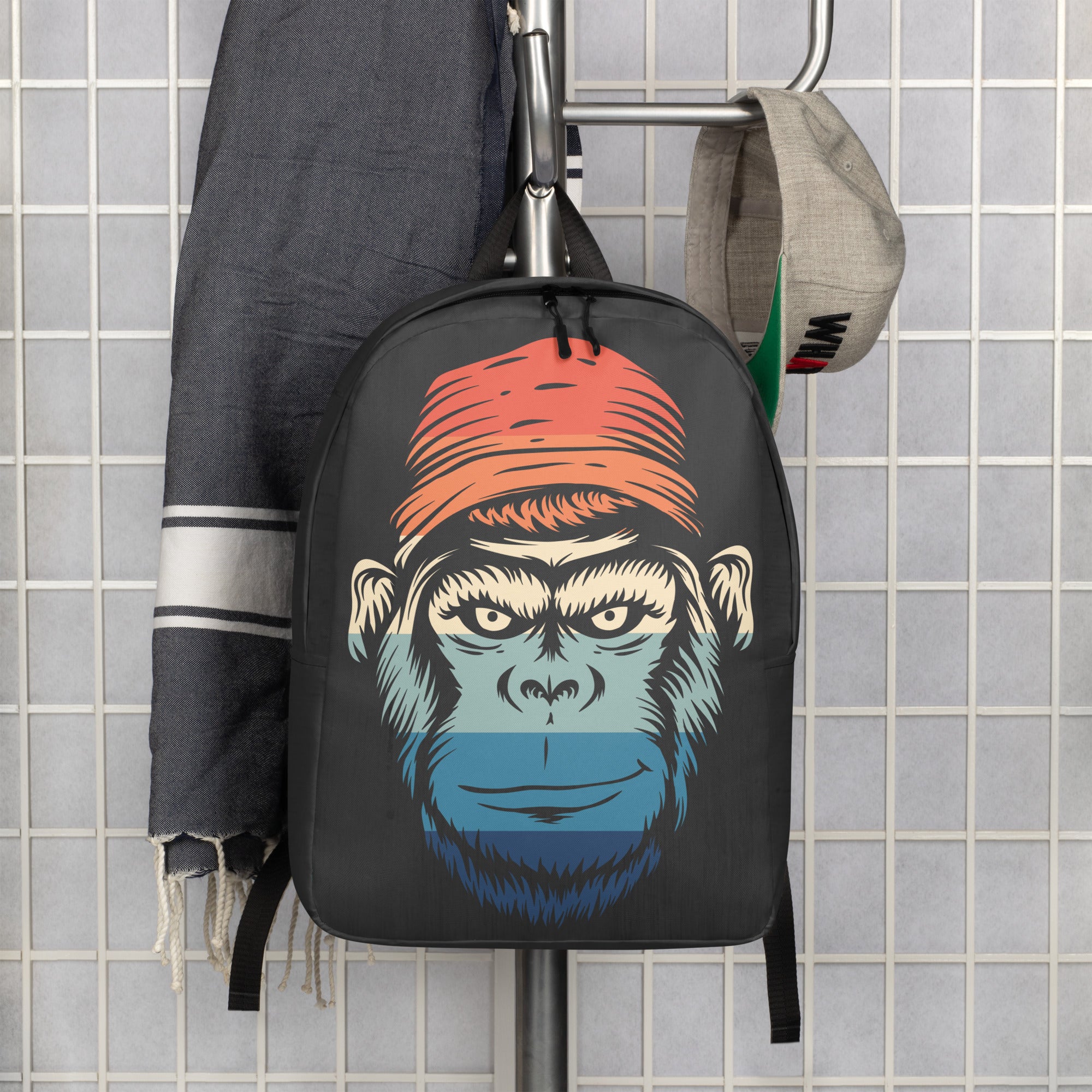 Minimalist Backpack Monkey Design