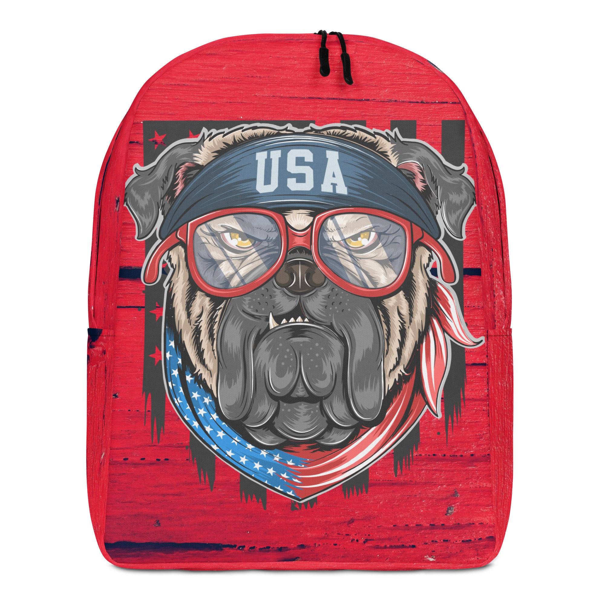 Minimalist Backpack Patriotic Bulldog
