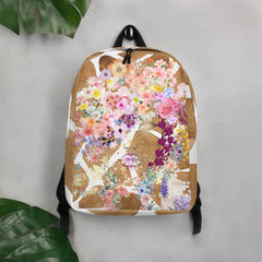 Minimalist Backpack Floral Woman Boho design