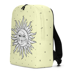 Minimalist Backpack Celestial Moon, Sun and Polka dots