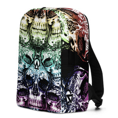 Minimalist Backpack Skulls Design