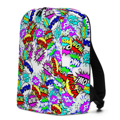 Minimalist Backpack Wow Retro Comic Book Style