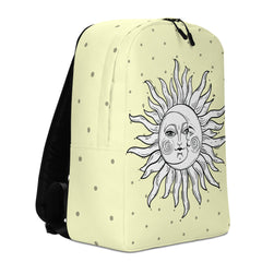 Minimalist Backpack Celestial Moon, Sun and Polka dots