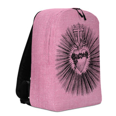 Minimalist Backpack Crucifix Cross Heart Design