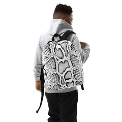 Minimalist Backpack Snake Skin Design