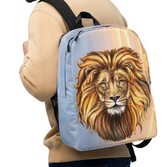 Minimalist Backpack Cool Lion Colorful King of the Jungle