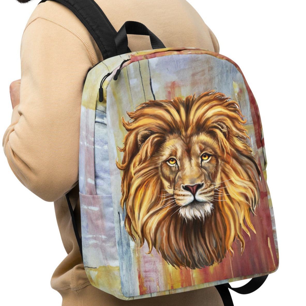 Minimalist Backpack Lion Love