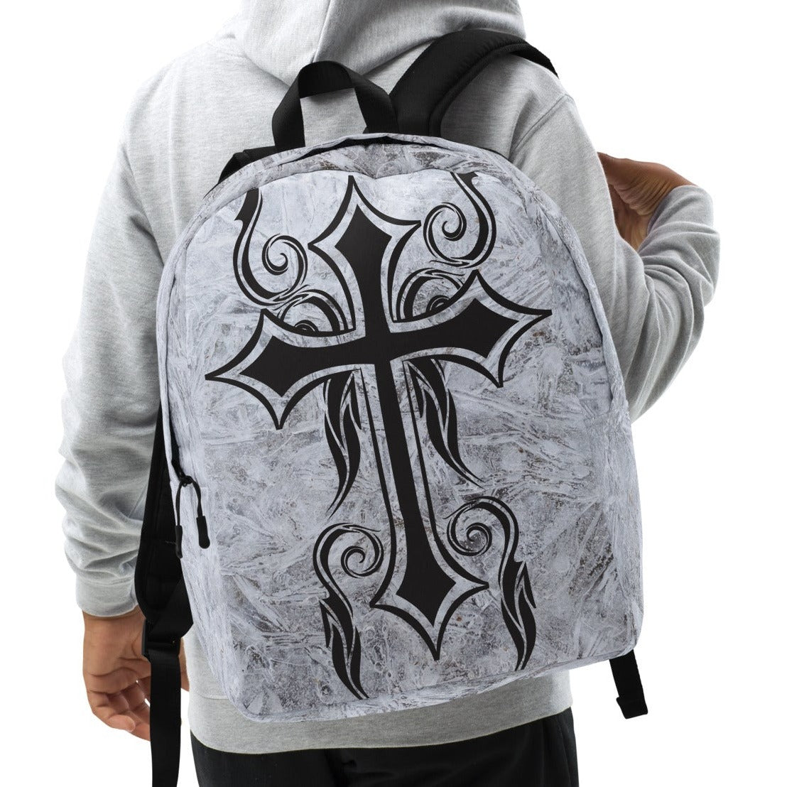 Minimalist Backpack Cross Crucifix Design