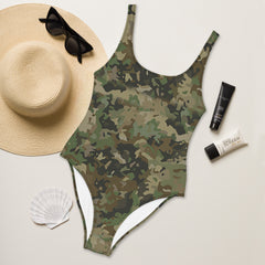 Camouflage print swimsuit for ladies