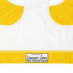 Padded Sports Bra, Yellow Activewear, lioness-love