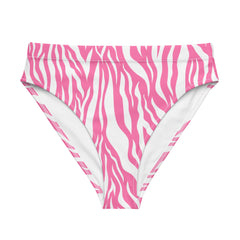 Introducing our stunning high waisted zebra print bikini bottoms, designed to elevate your beachwear style. 