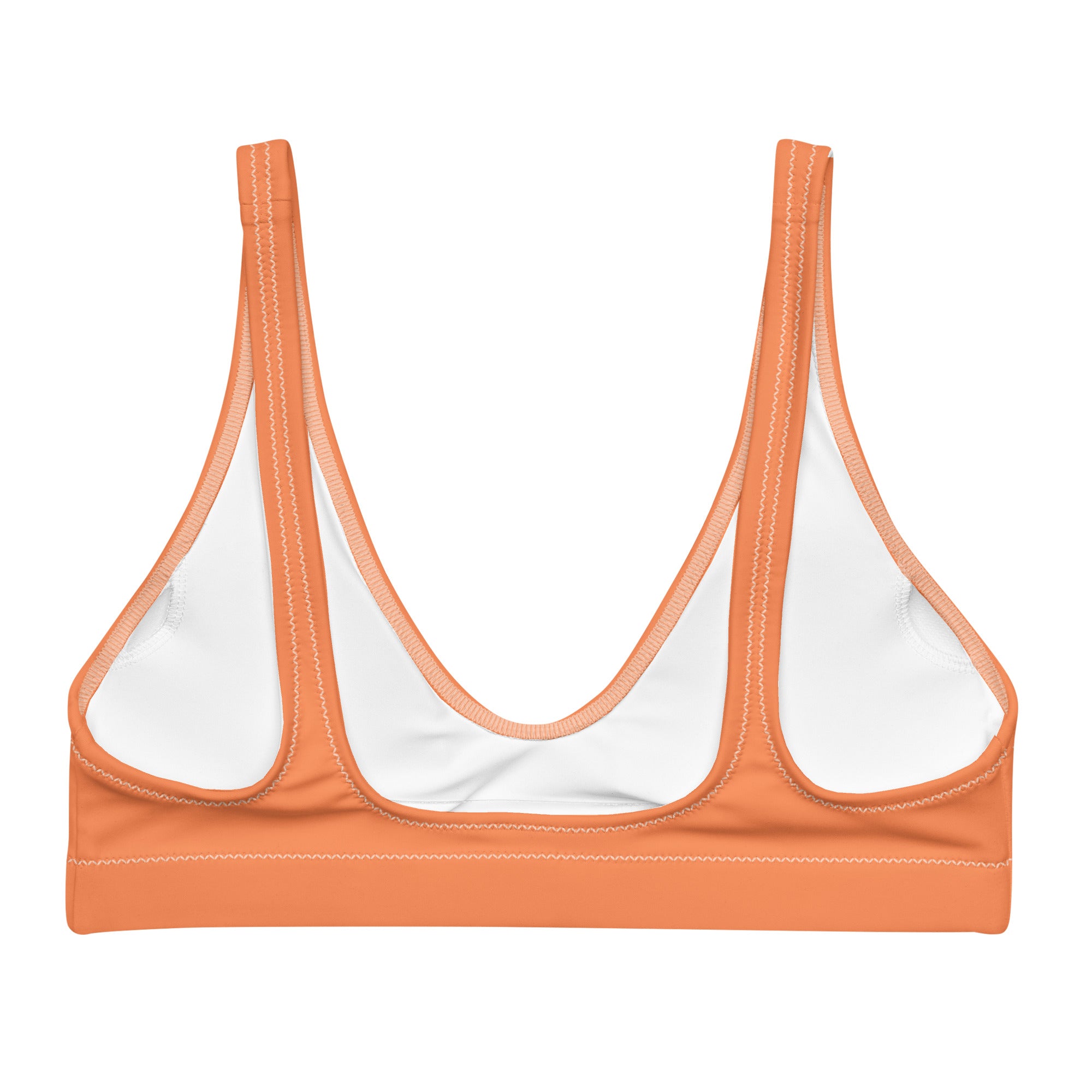 Orange solid bikini top women’s swimwear