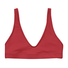 Red Solid Bikini Bra, the ultimate swimwear piece for women who want to make a statement at the beach or by the pool. 