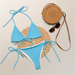 "Seaside Splendor: The Ocean Blue String Bikini", lioness-love
