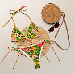 "Jungle Glamour: The Tropical Animal Print String Bikini", lioness-love