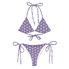 "Purple Hues: The Geo Pattern Pretty Purple String Bikini", lioness-love.com