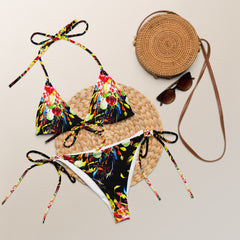 Blooming Fashion Floral Print String Bikini, lioness-love