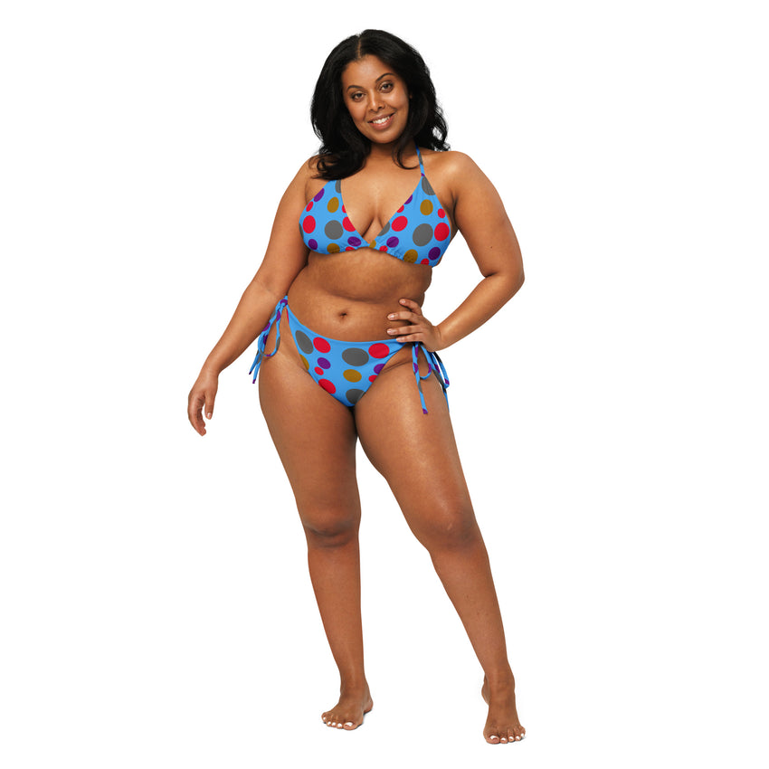 "Vibrant Dots: Colorful Polka Dots String Bikini", lioness-love