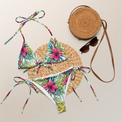 Tropical Paradise Print String Bikini, lioness-love