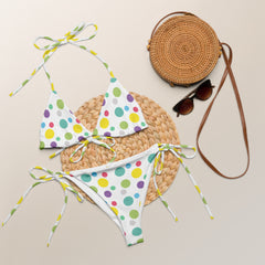 "Poolside Chic: Polka Dots String Bikini for the Perfect Pool Party Look", lioness-love
