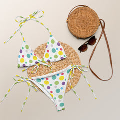 Polka Dots Poolside Chic String Bikini for the Perfect Pool Party Look, lioness-love