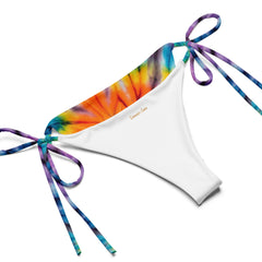 Tie Dye Groovy Waves String Bikini, lioness-love.com