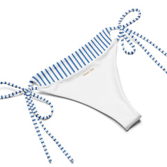 "Seaside Serenity: The Blue and White Striped String Bikini", lioness-love