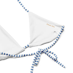 "Seaside Serenity: The Blue and White Striped String Bikini", lioness-love