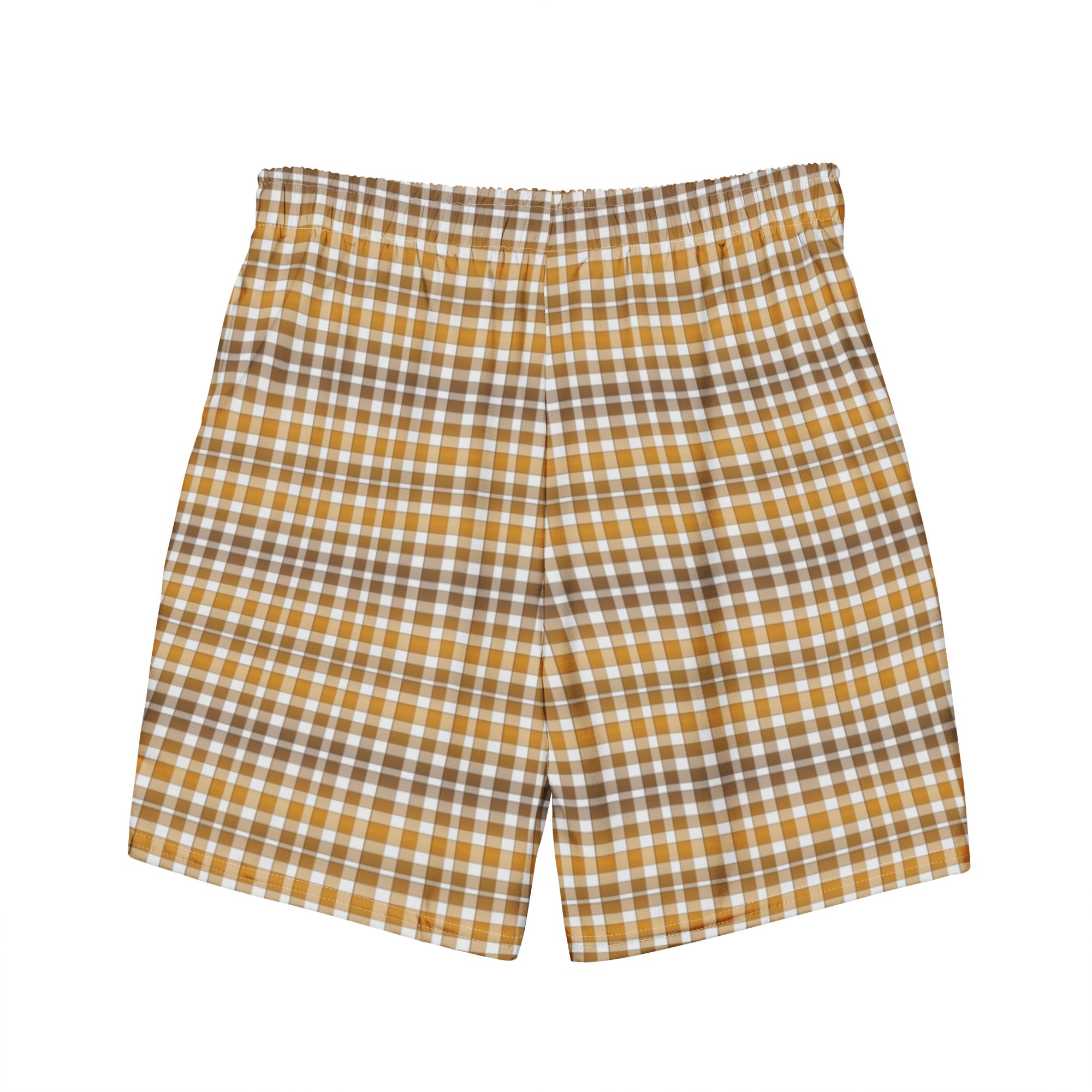 Check print pattern swimming trunks for men